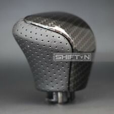 Black Leather Carbon Fiber Gear Shift Knob For Lexus Ls460 Ls600 Lx570 Ls600h