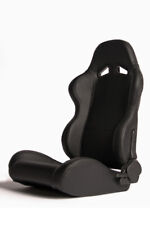 Cipher Auto Black Leatherette Universal Euro Racing Seats New Pair Wsliders