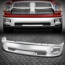 For 09-12 Dodge Ram 1500 Chrome Steel Front Bumper Face Bar W Fog Light Holes