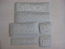 6 Sticker Pack1 White Vinyl Decal Fatlace Illest Canibeat Jdm Drift Race Car Vip