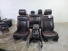 2009-2014 F150 Crew Cab Blackred Leather Front Rear Seats Wconsole
