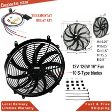 16 Inch 12v Electric Fan 2500cfmelectric Radiator Cooling Fan Relay Kit 30 Amp
