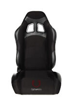 Cipher Auto Black Fabriccarbon Fiber Universal Racing Seats Wide Version Pair