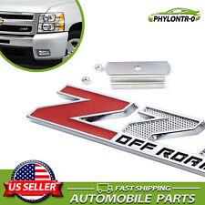 Front Badge For Silverado Sierra Z71 Offroad Grille Emblem With Fitting Screws