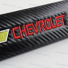 1 Set Carbon Look Embroidery Seat Belt Cover Shoulder Pads For Chevy Chevrolet