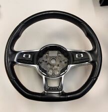 2015-2021 Volkswagen Golf Gti Dsg Black Leather Flat Bottom Steering Wheel Oem