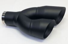 Exhaust Tip 2.25 Inlet 3.00 Outlet 9.50 Long Dual Double Wall Matte Black Sta