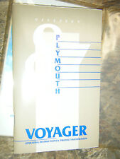 1987 Plymouth Voyager Factory Owners Manual Operators Glove Box Book