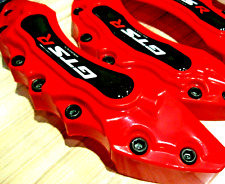 Set 4 Pcs Brake Caliper Cover 3d Abs Disc Front Suv Red 4x4 Gas Sport Tuning Gt