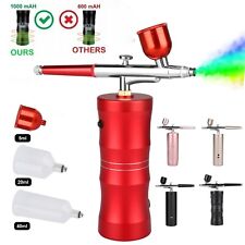 Portable Air Compressor Kit Air-brush Paint Spray Gun With 0.3mm Nozzle Tool Set