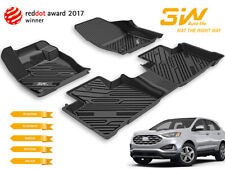 3w Floor Mats Front Rear Row All Weather Car Liners For 2015-23 Ford Edge Tpe