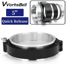 5 Aluminum Quick Release Hd V-band Clamp W Flanges For Air Intake Turbo Pipe