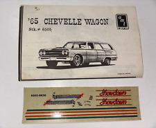 Model Car Parts - Amt 1965 Chevelle Station Wagon Instructions Decals 125