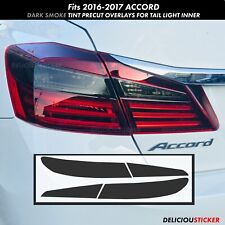Fits 2016-2017 Accord Smoke Rear Tail Light Reverse Overlays Precut Tint Vinyl