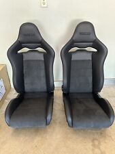 Sparco Spx Seats Black Gloss Carbon Fiber Back Rest Left Right Side