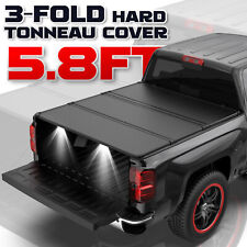 5.8ft 3-fold Hard Bed Tonneau Cover For 2007-13 Chevy Silverado Gmc Sierra 1500