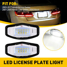 Led License Plate Light Tag Lamp Assembly Replacement 6000k For Acura Honda