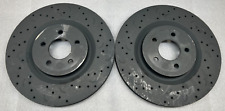 Hawk Talon Drilled Slotted Front Rotors- 2007-2014 S197 Mustangs Wbrembos
