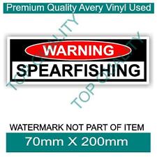 Spear Fishing Warning Decal Sticker Safety Novelty Car Boat Decals Stickers