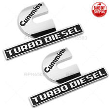 2x Oem 3d Cummins Turbo Diesel Emblem Badge For Car Ram 2500 3500 Fender Marker