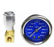 Blue 1 12 100psi Fuel Pressure Gauge With Adapter Ls1 Ls2 Ls6 Lt1 L98