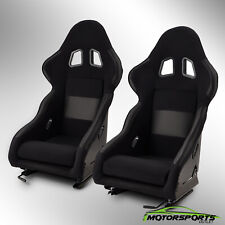 1 Pair Racing Seats Black Velvet Blackplastic Drop Cloth W1 Slider Univeral