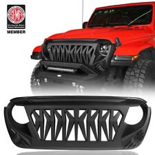 Gladiator Black Abs Grille Grill Cover Fit Jeep Wrangler Jl Jt 18-23 Muscular