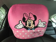 Minnie Mouse Disney Car Truck Van Suv 1 Piece Head Rest Head Seat Cover Pink 166