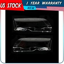 Front Headlight Lens Cover Pair For Bmw 3 Series E46 98-01