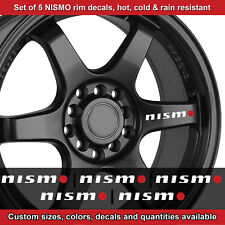 Nismo Rim Decal Sticker Adhesive All Nissans 5 Decals Wheels Handles 2.5wro Etc