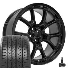 20x9 Gloss Black 10369 Rims Tires Tpms Set Fit Charger Challenger 50th Anniversa