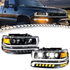 Led Projector Headlights For 2001-2002 Chevrolet Silverado 1500hd 2500hd 3500