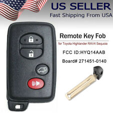 New Smart Remote Key Fob 4b For Toyota Highlander Rav4 Sequoia-board 271451-0140
