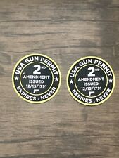 2x 2nd Amendment Logo Gun Rights Vinyl Decal Bumper Sticker Car Truck Laptop Usa