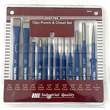 12-piece Cold Chisel Pin Center And Starter Punch Set