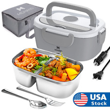 1.5l Electric Heating Lunch Box Portable For Car Office Food Warmer Container Us