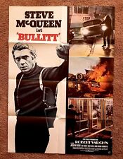 Vintage Original Bullitt - Steve Mcqueen Movie Poster Mustang Film Art 1sh
