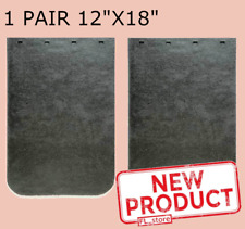 2 Rubber Truck Mud Flaps 12 In Wide X 18 Long X 14 Thick Single Wheel Pickups