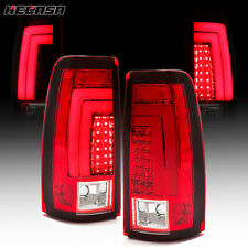 For 99-2002 Chevy Silverado 1500 99-06 Gmc Sierra Red Led Tube Tail Lights Lamps
