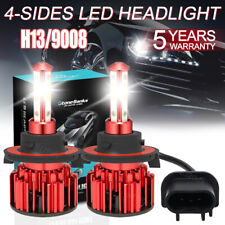 4-sides H13 9008 Led Headlight Bulb For Ford F-150 2004-2014 High Low Beam 6000k
