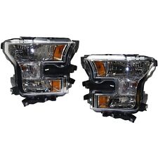 Headlight Set For 2015-2017 Ford F-150 Left And Right With Bulb Capa 2pc