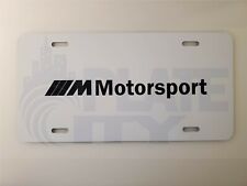 Bmw M Motorsport Metal Plate Novelty Vanity White Plate
