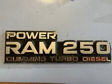1991-1993 Dodge W250 Power Ram Cummins Badge