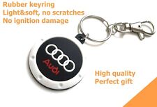 Audi Logo Keychain A4 Key Ring S4 A6 A8 Q7 Soft Light Rubber Emblem Badge