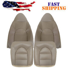 For 1999 2000 Ford F250 350 Lariat Driver Passenger Leather Seat Cover Tan