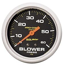 Autometer 5402 Pro-comp 2-58 Blower Pressure 0-60 Psi Mechanical