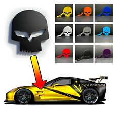 One 1 Jake Skull Fits Chevy Corvette Racing Emblem Badge Vette C6 C6r C6-r