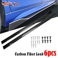 For Ford Mustang Carbon Fiber Side Skirts Extension Panel Lip Splitter Body Kit