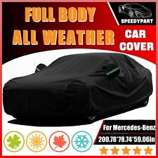 For Mercedes-benz Full Car Cover Outdoor Waterproof Sun Rain Uv Protection Black