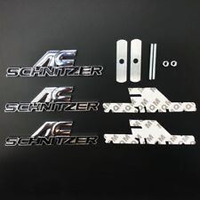 3x Metal Ac Schnitzer Logo Emblems Grille Badges Decal Sticker Auto Trunk Rear
